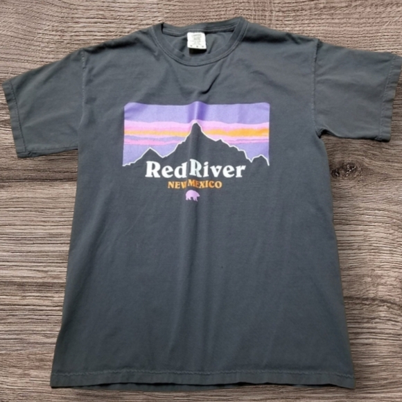 UNISEX "RED RIVER NEW MEXICO" DARK GRAY TEE SZ-MED - Picture 1 of 5